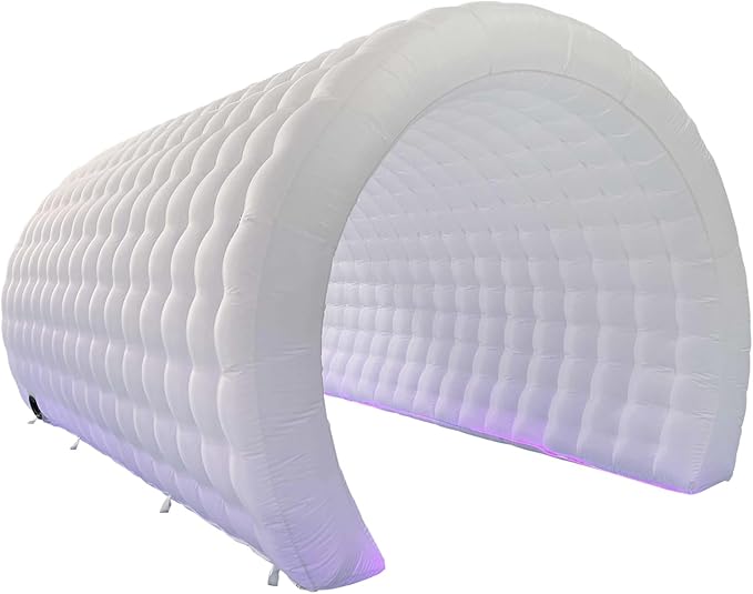 Sayok Inflatable Tunnel Sports Tunnel Entrance Inflatable Tunnel Tent for Event Wedding Advertising Party Exhibition Promotion(White, 16.5x10x10ft)